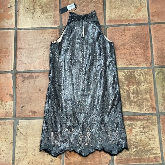 KOBI HALPERIN Maya Sequin and Lace Overlay Cocktail Dress Black Size S MSRP$798 - Picture 9 of 12